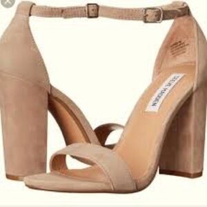 Steve Madden leather upper Carson heel sandals shoes size 6.5M